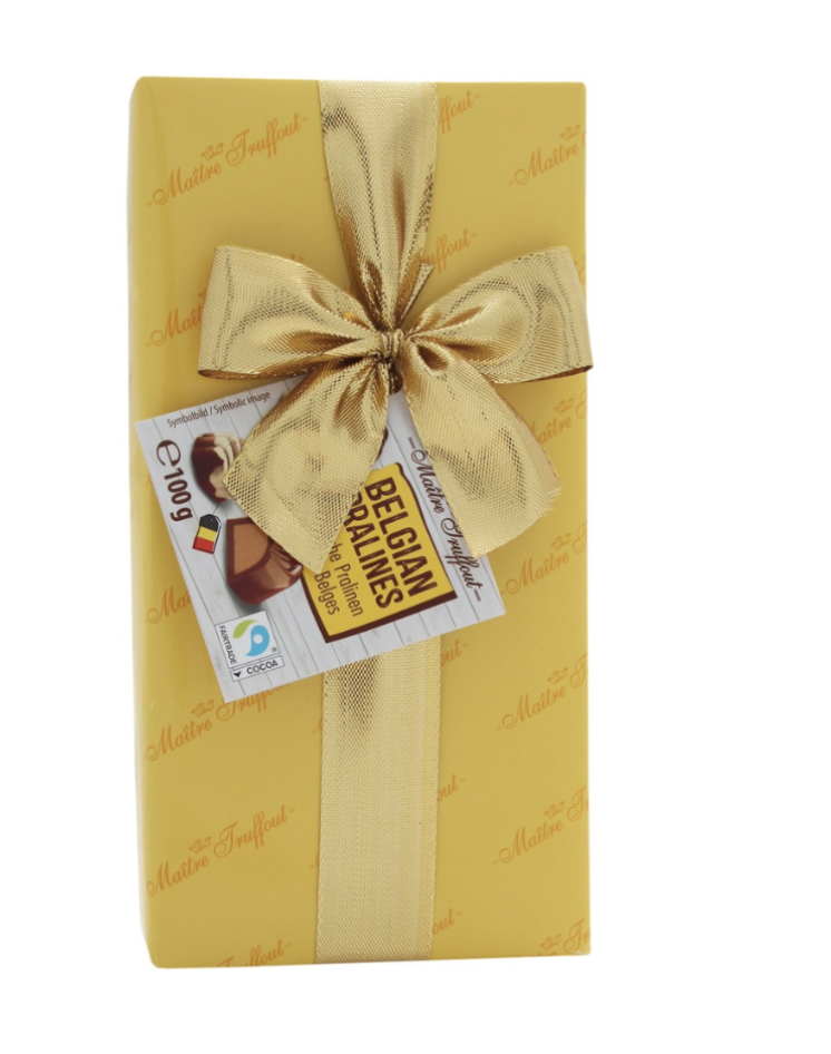 Цукерки праліне Maitre Troffout Belgian praline yellow 100г